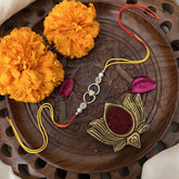 Vriksham Rakshabandhan Oxidized Sliver Heart Lock Rakhi-RB153